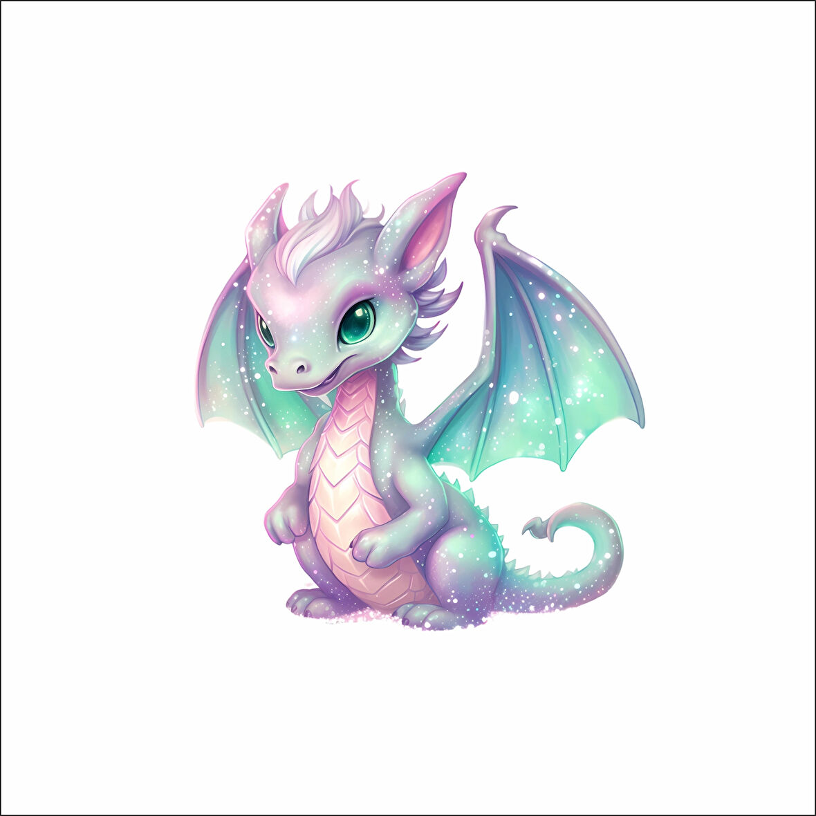 Sevimli Ejder Sticker 3