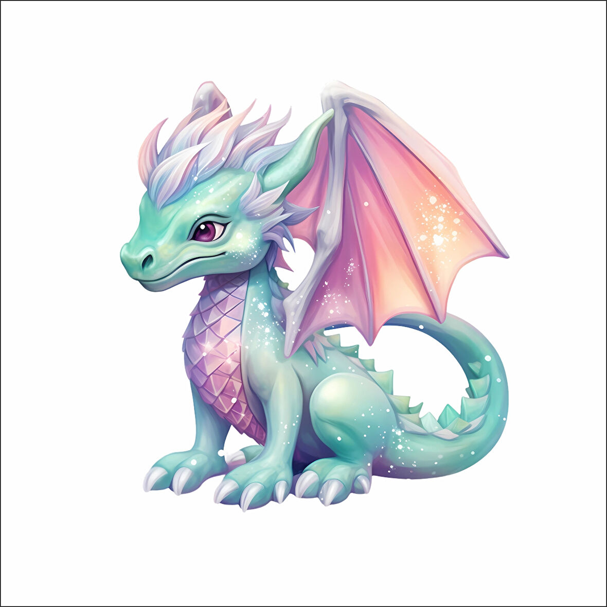 Sevimli Ejder Sticker 5