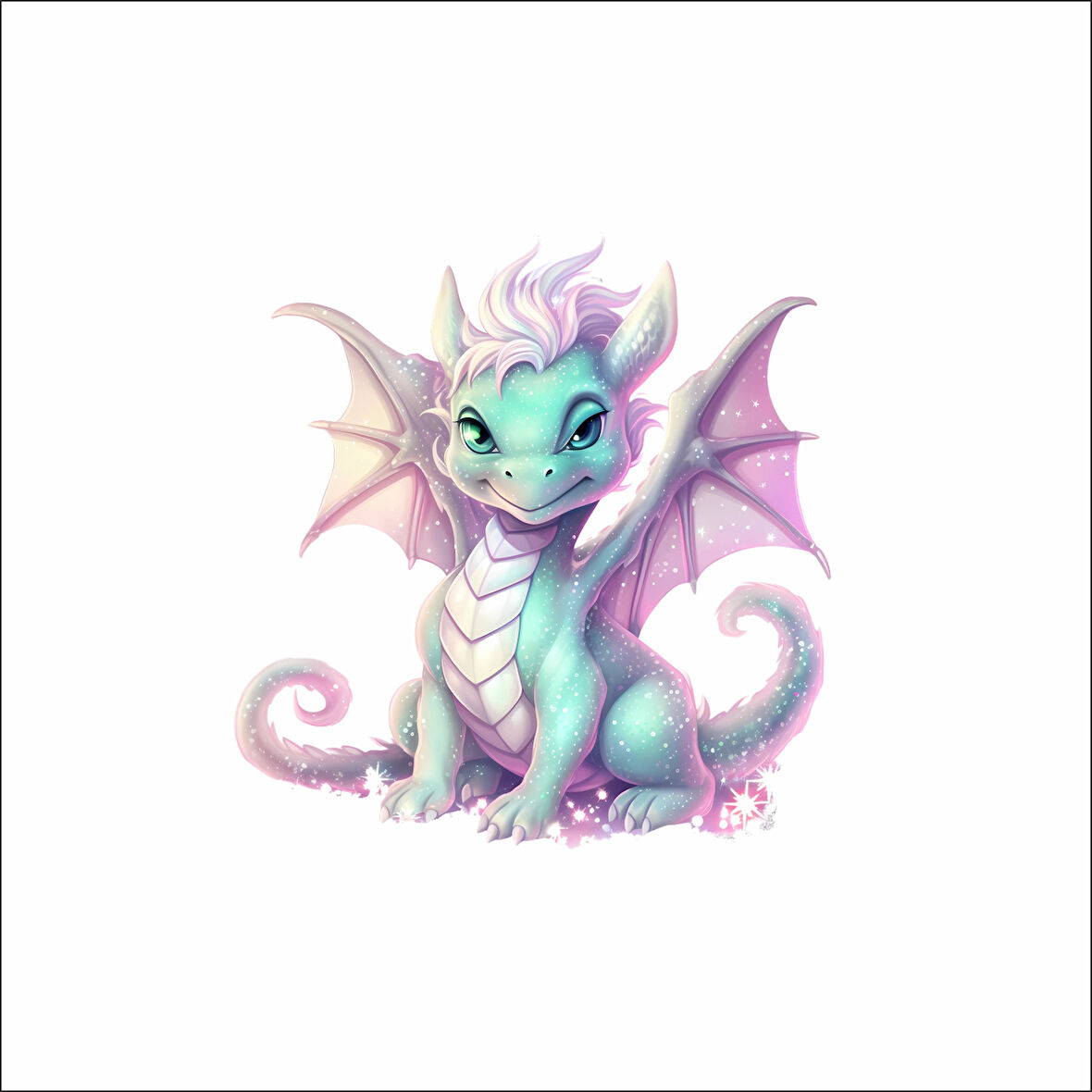 Sevimli Ejder Sticker 12