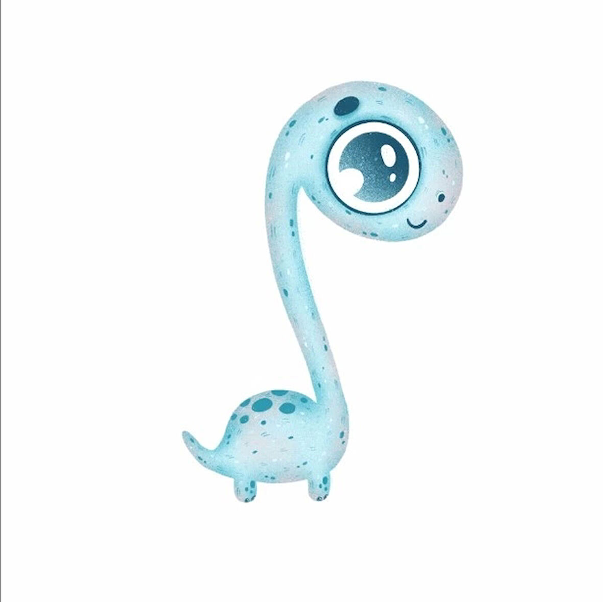 Gülümseyen Dinozor Bebek Stickerı