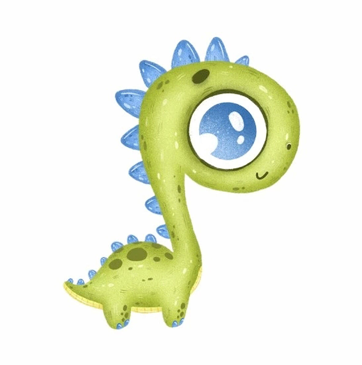 Yeşil Uzun Boyunlu Duvar Sticker