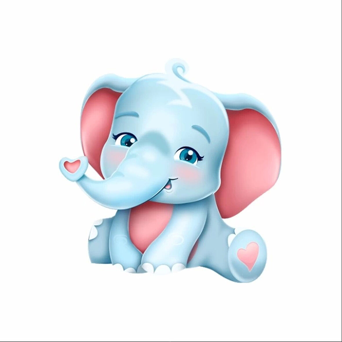 Sevimli fil Duvar Sticker