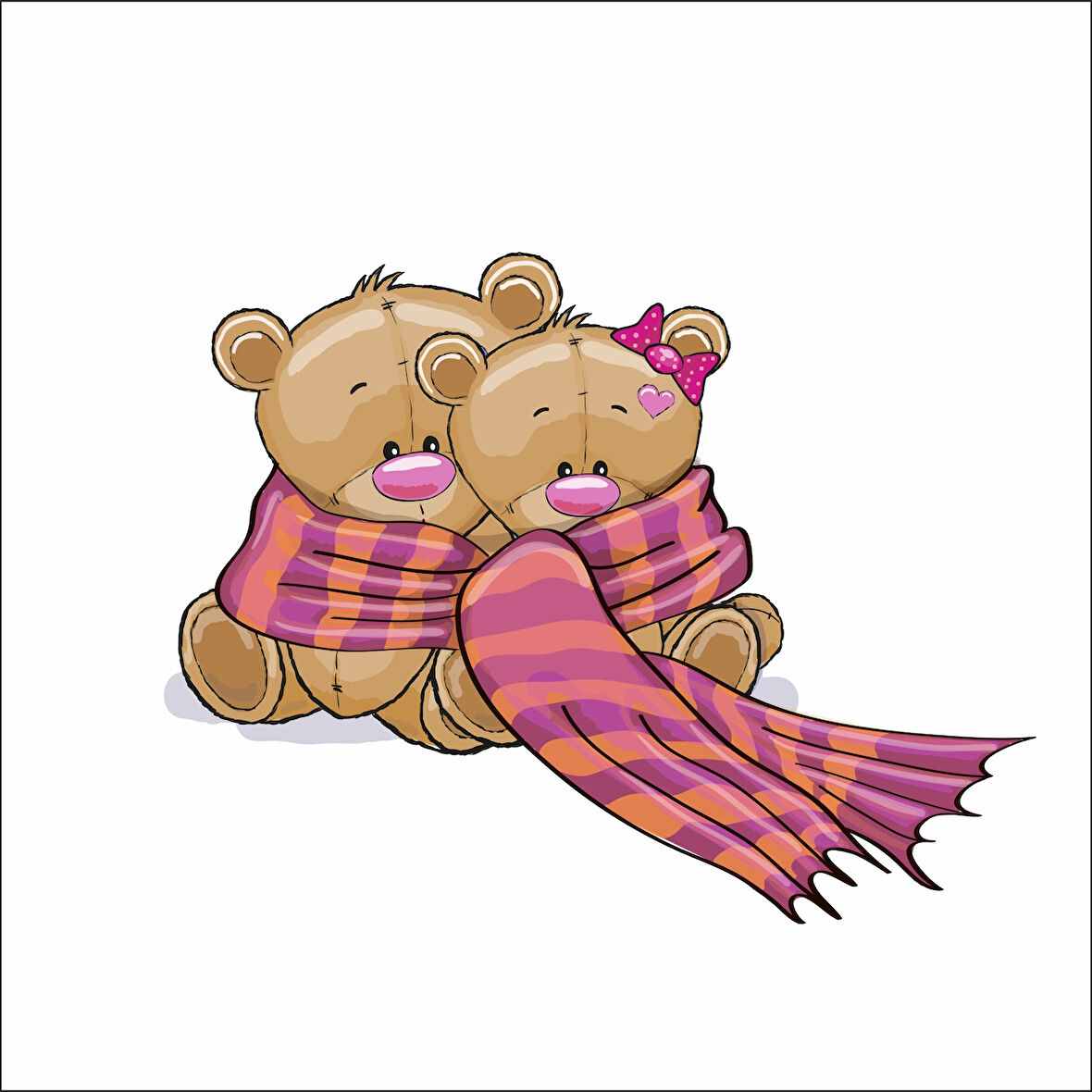 Birbirine Sarılan Ayılar Sticker