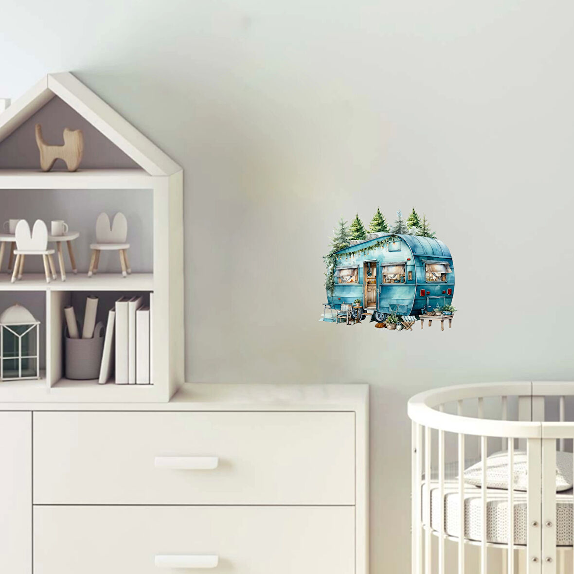 Kış Ormanı Karavanı Duvar Stickerı