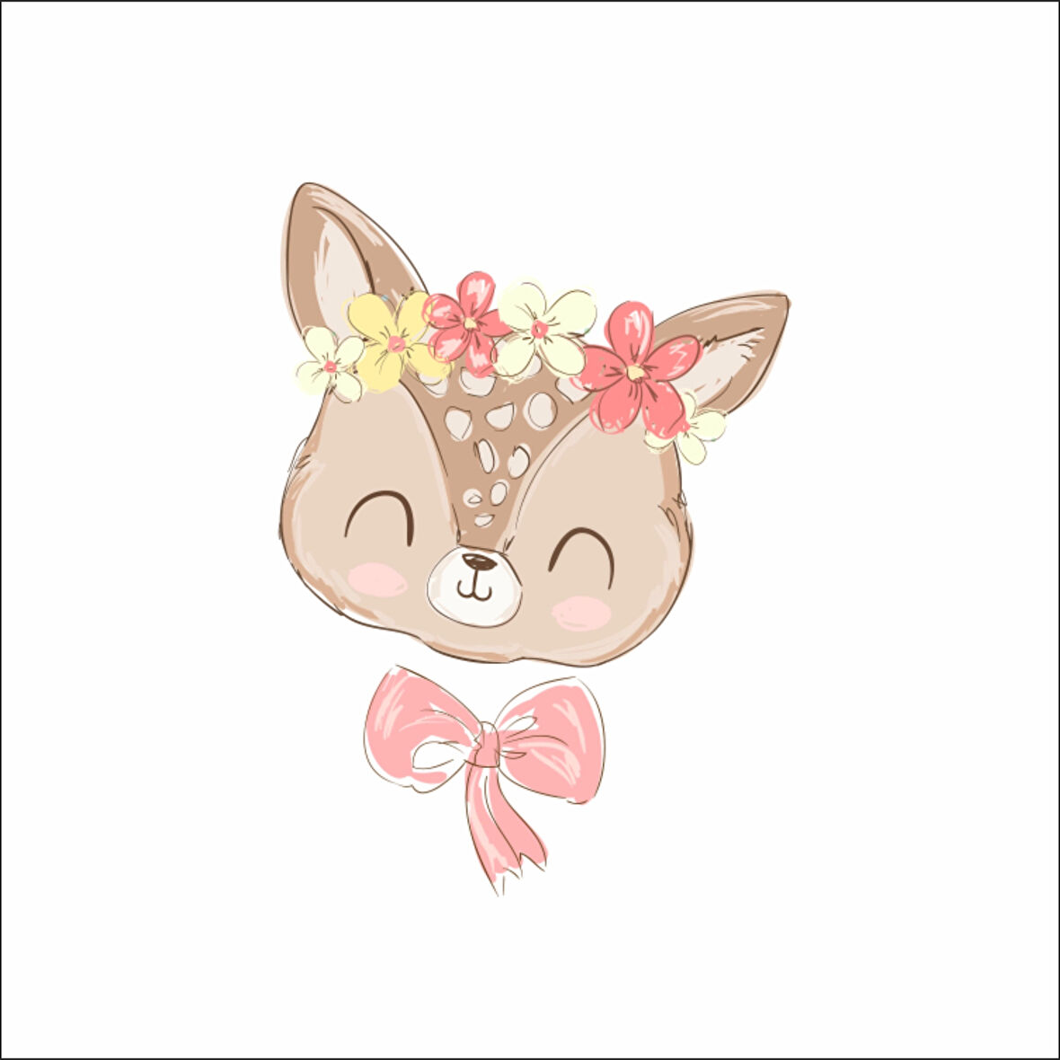 Sevimli Geyik Sticker