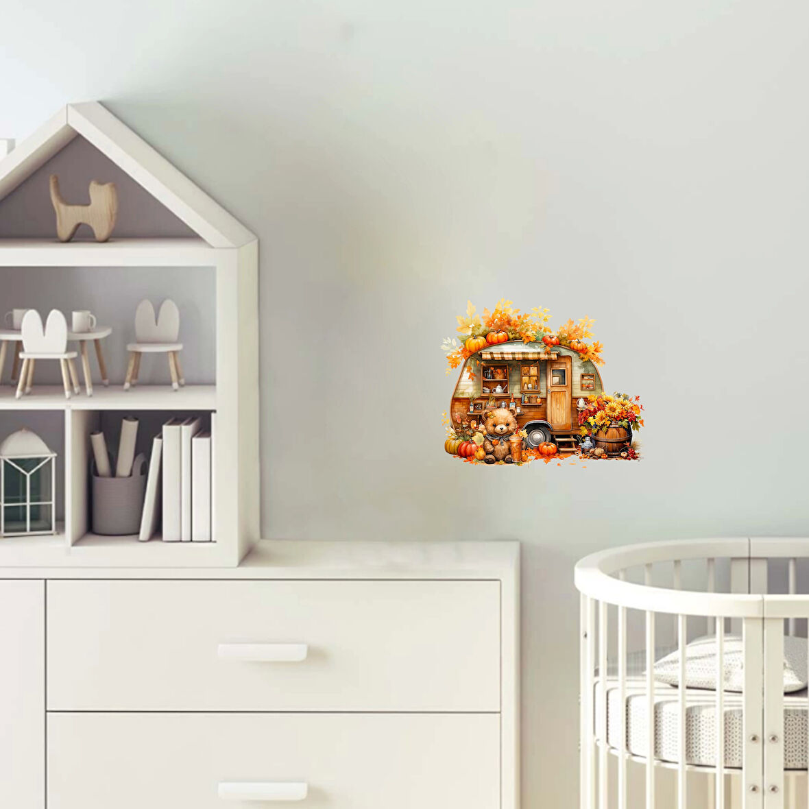 Sonbahar Hasat Karavanı Duvar Stickerı