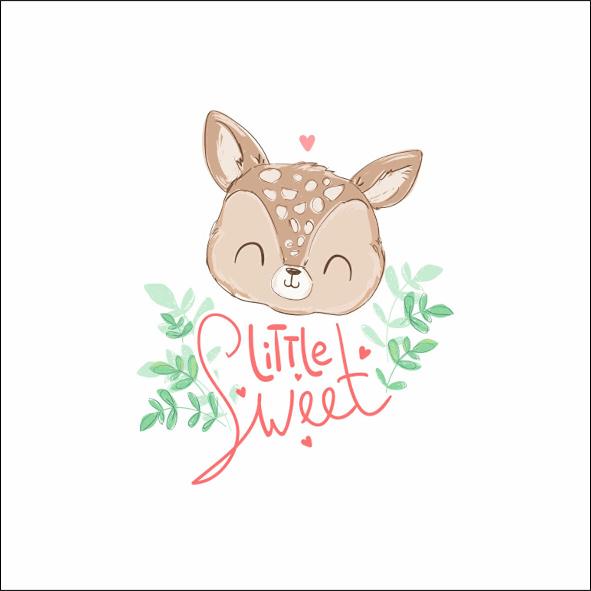 Sweet Little Sevimli Geyik Sticker