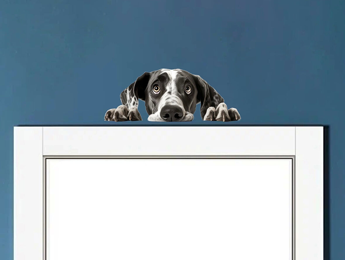 Siyah Beyaz Benekli Köpek Duvar Sticker'ı