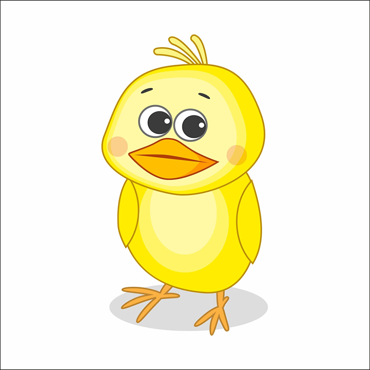 Sevimli Civciv Sticker