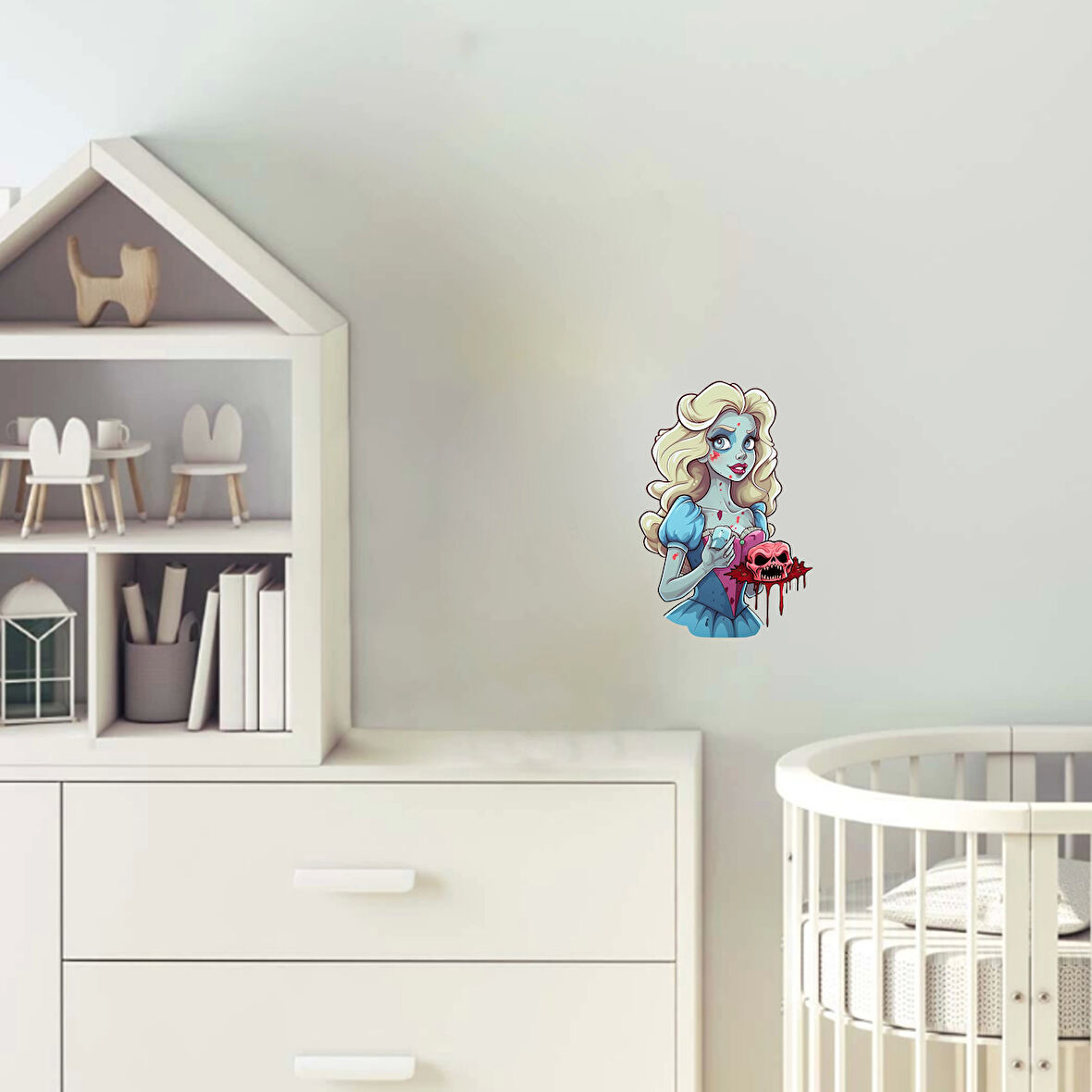 Sarışın Zombi Kız Duvar Stickerı