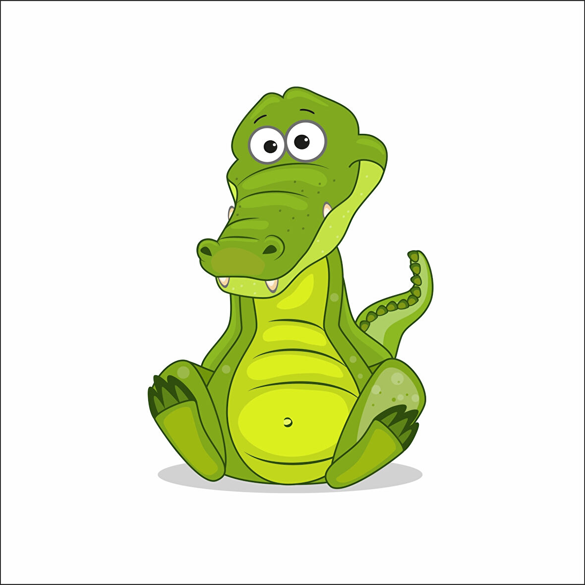 Sevimli Timsah Sticker