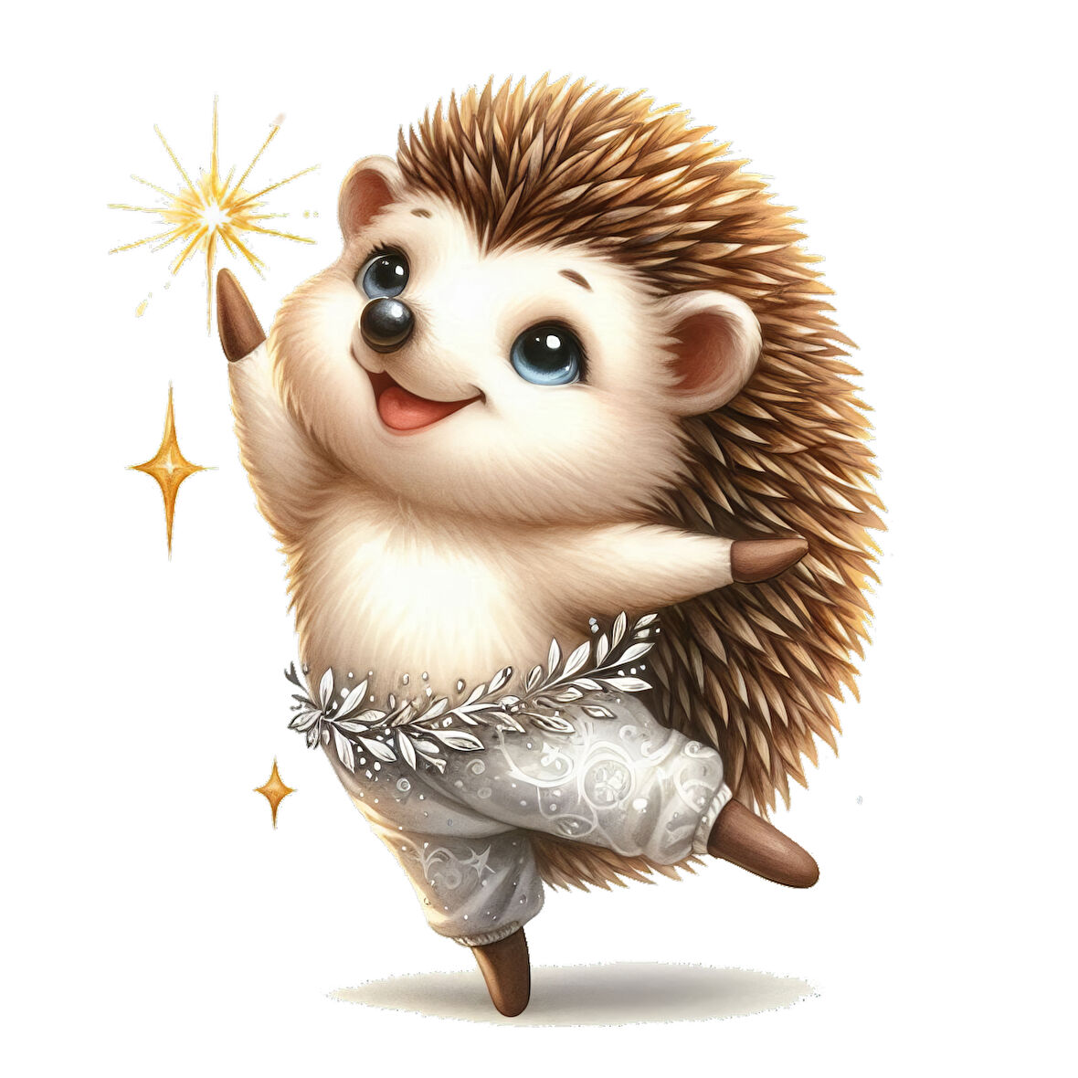 Beyaz Kirpi Duvar Stickerı