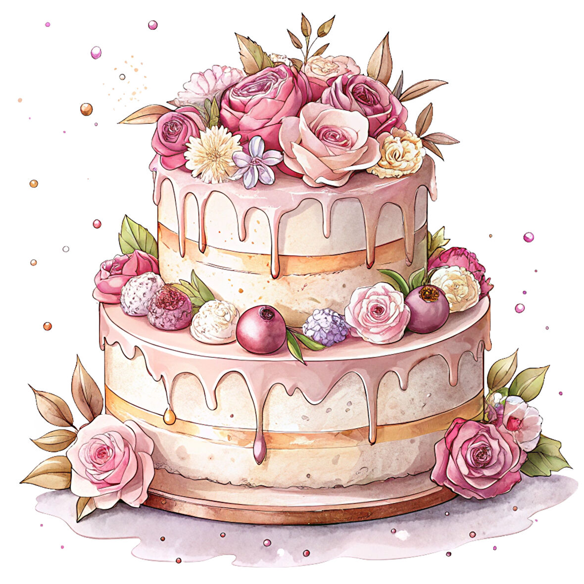 Çok Katlı Pasta Duvar Stickerı