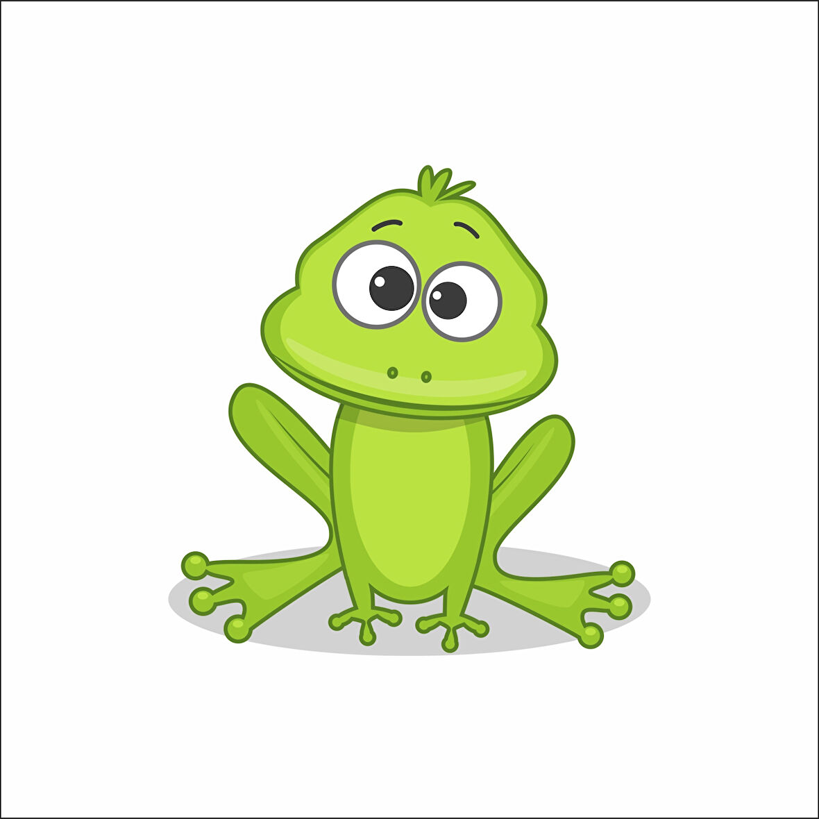 Sevimli Kurbağa Sticker