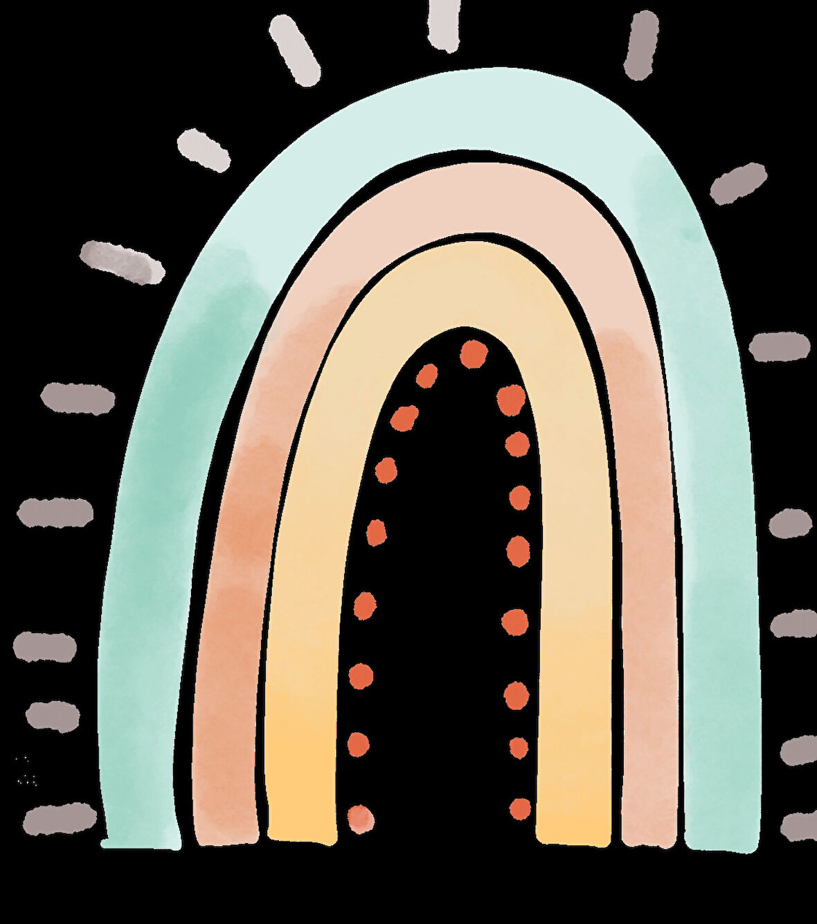 Parlayan Pastel Gökkuşağı