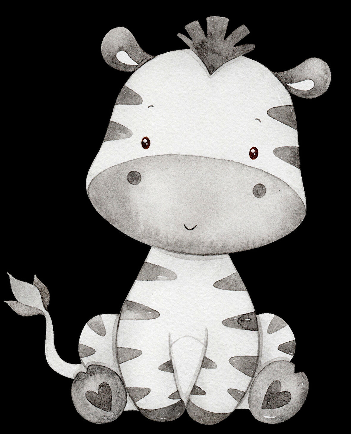 Oturan Zebra Duvar Stickerı