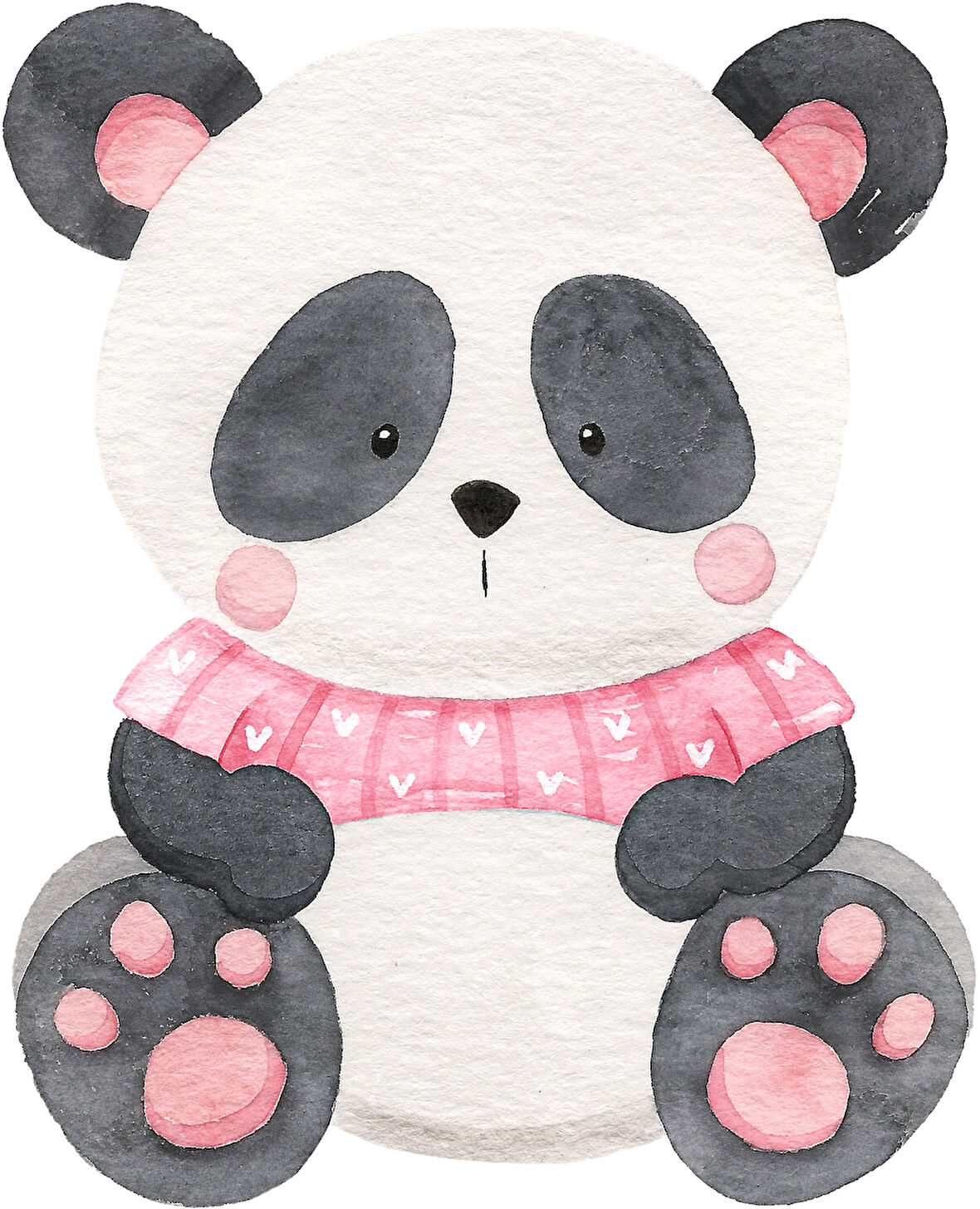 Pembe Kazaklı Panda Duvar Stickerı