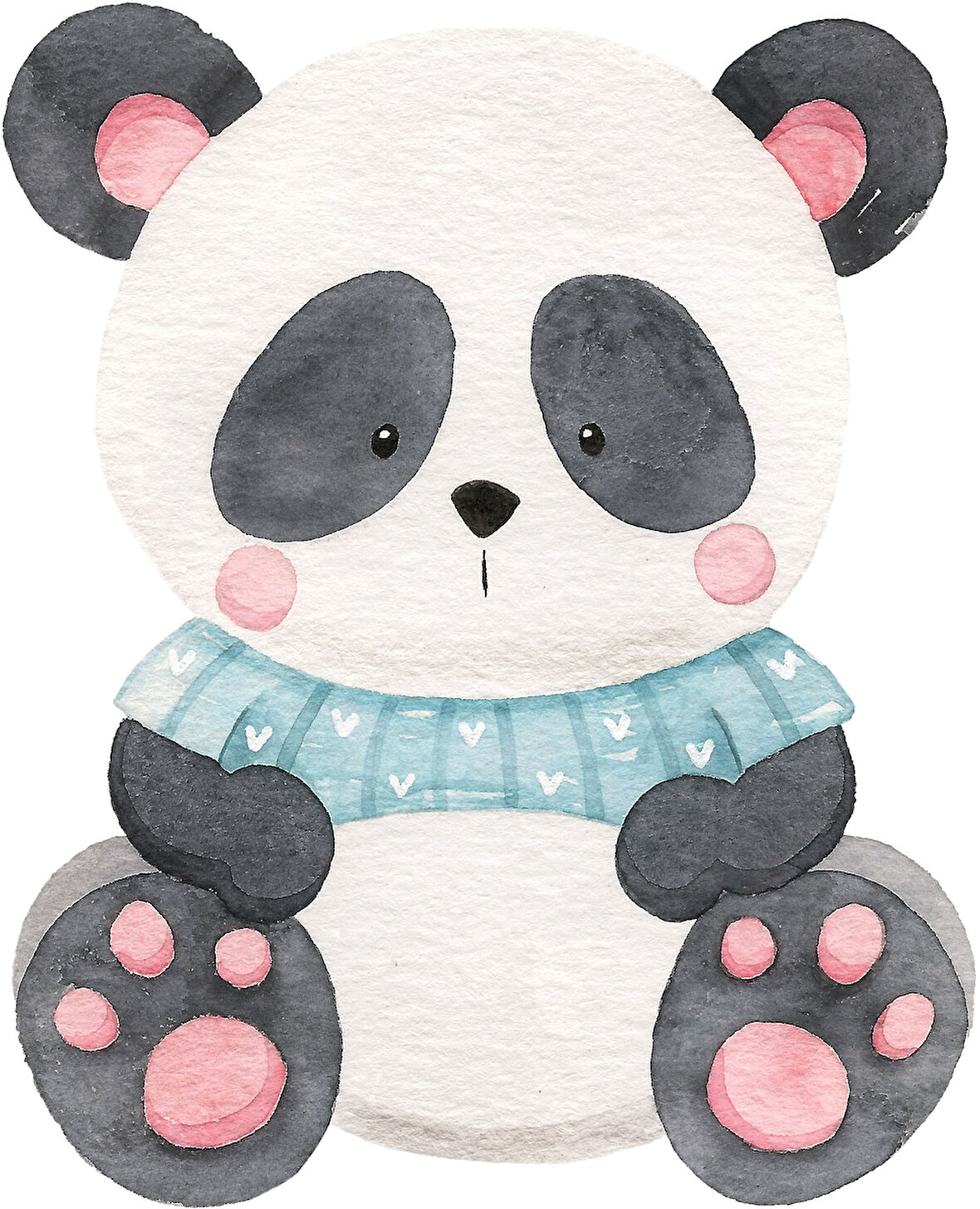 Mavi Kazaklı Panda Duvar Stickerı