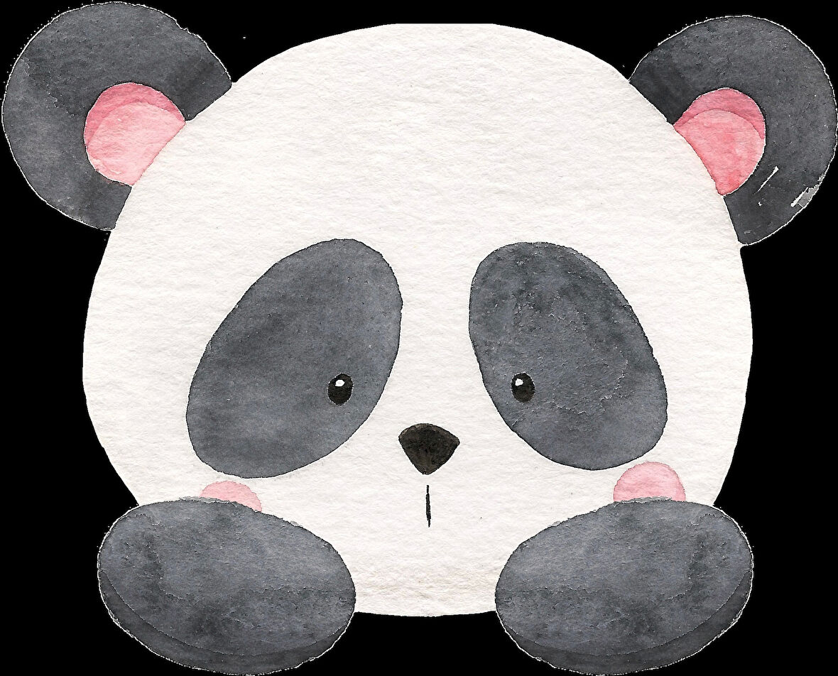 Panda Kafası Duvar Stickerı