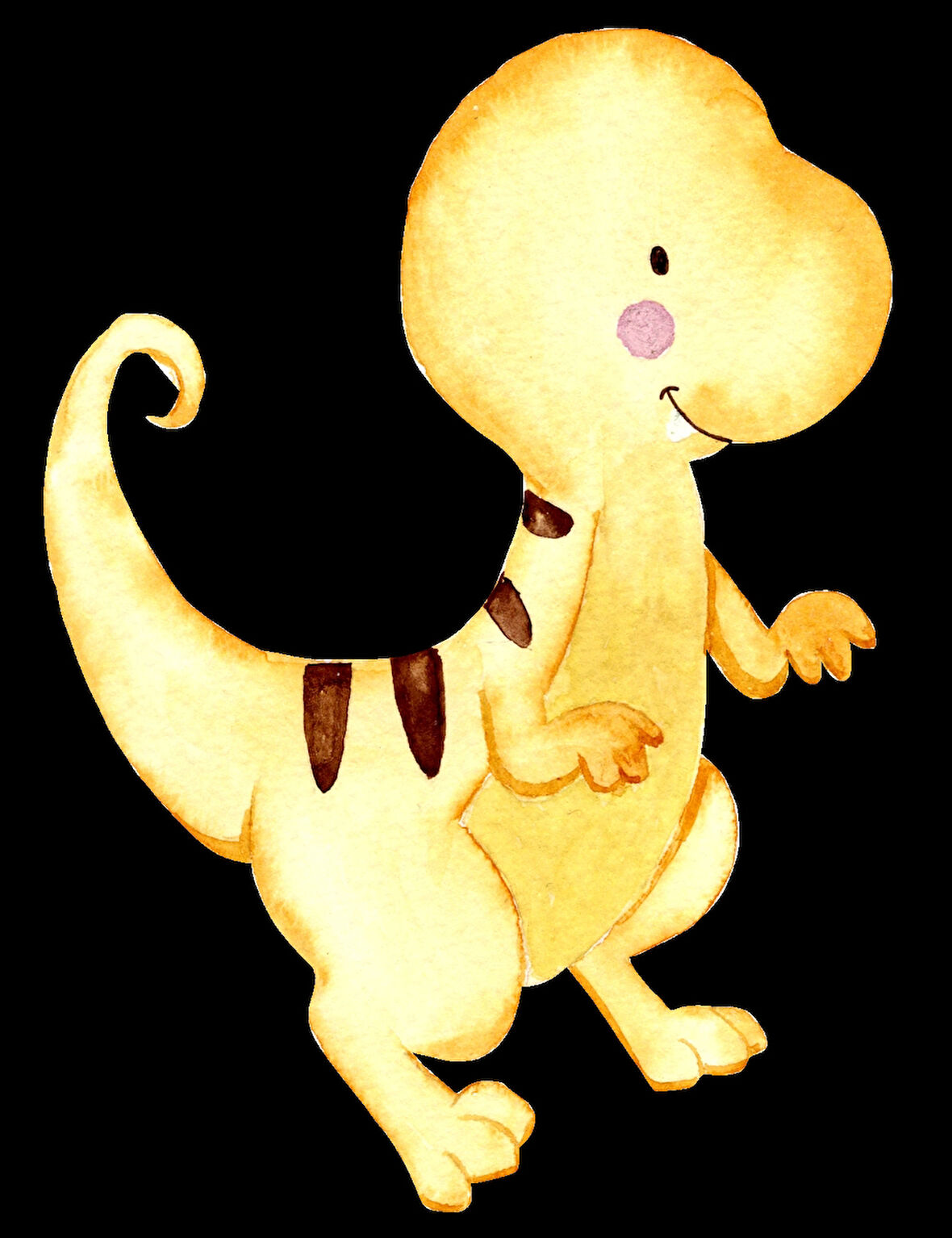 Sarı Dinozor Duvar Stickerı