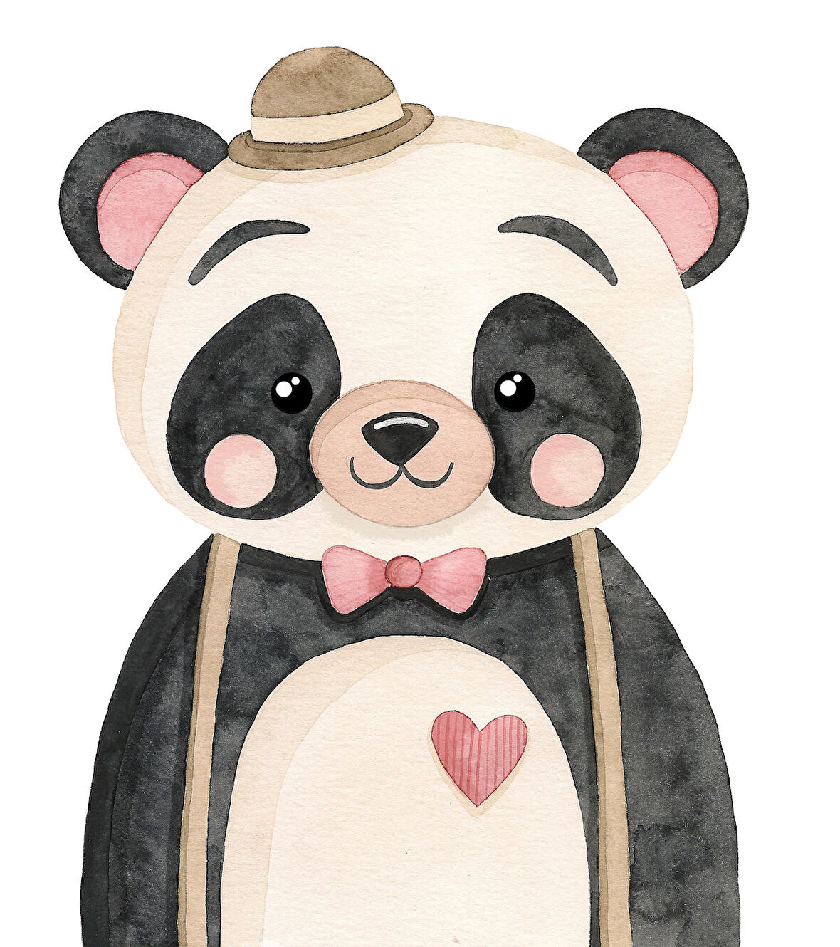 Papyonlu Panda Duvar Stickerı