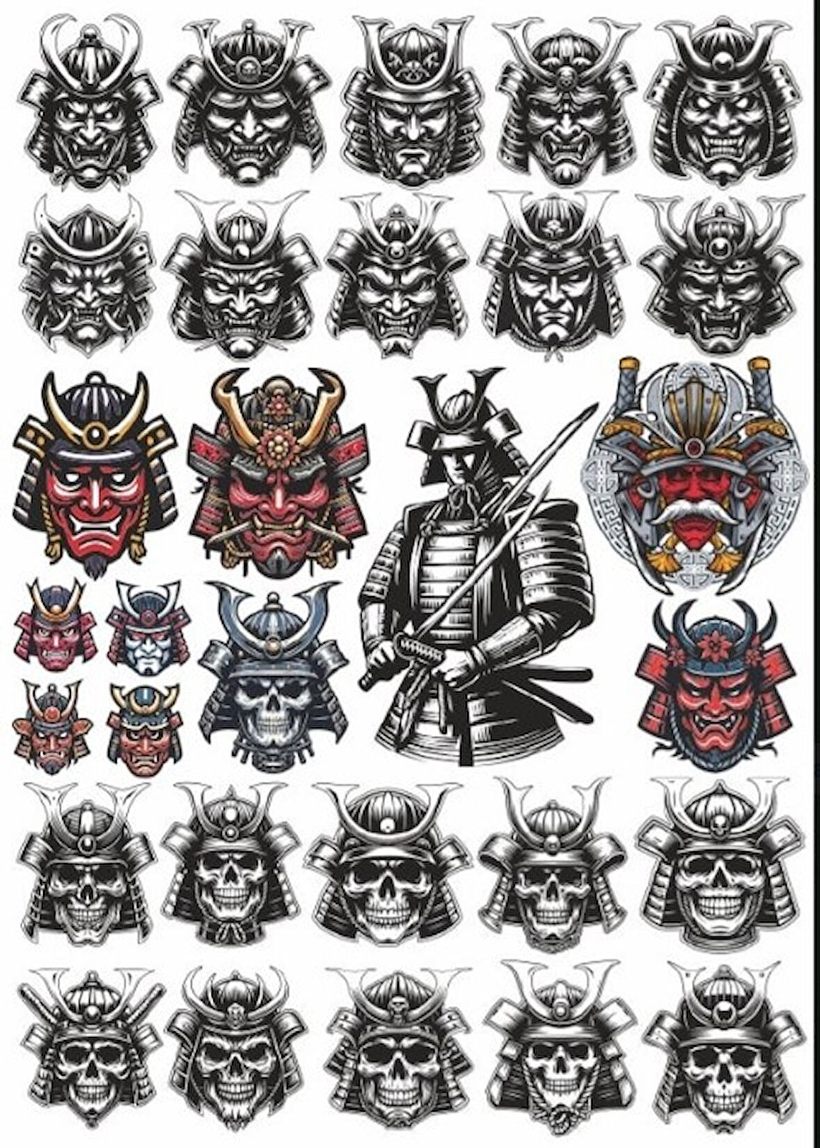 Samurai Sticker Set