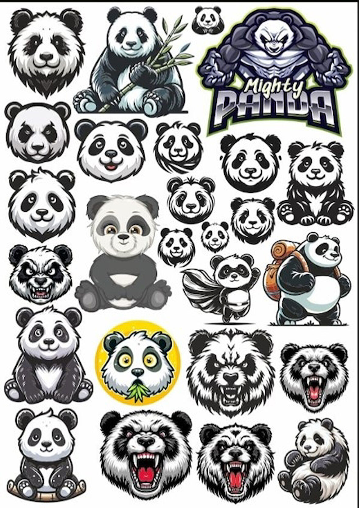Panda Sticker Set 5