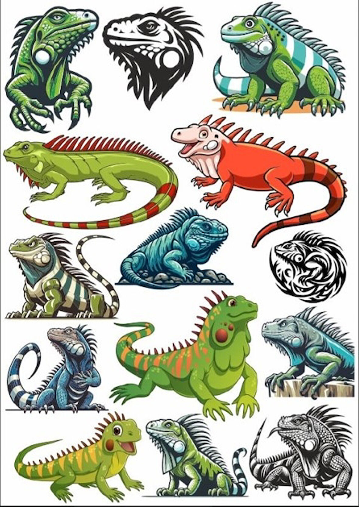 İguana Sticker Set
