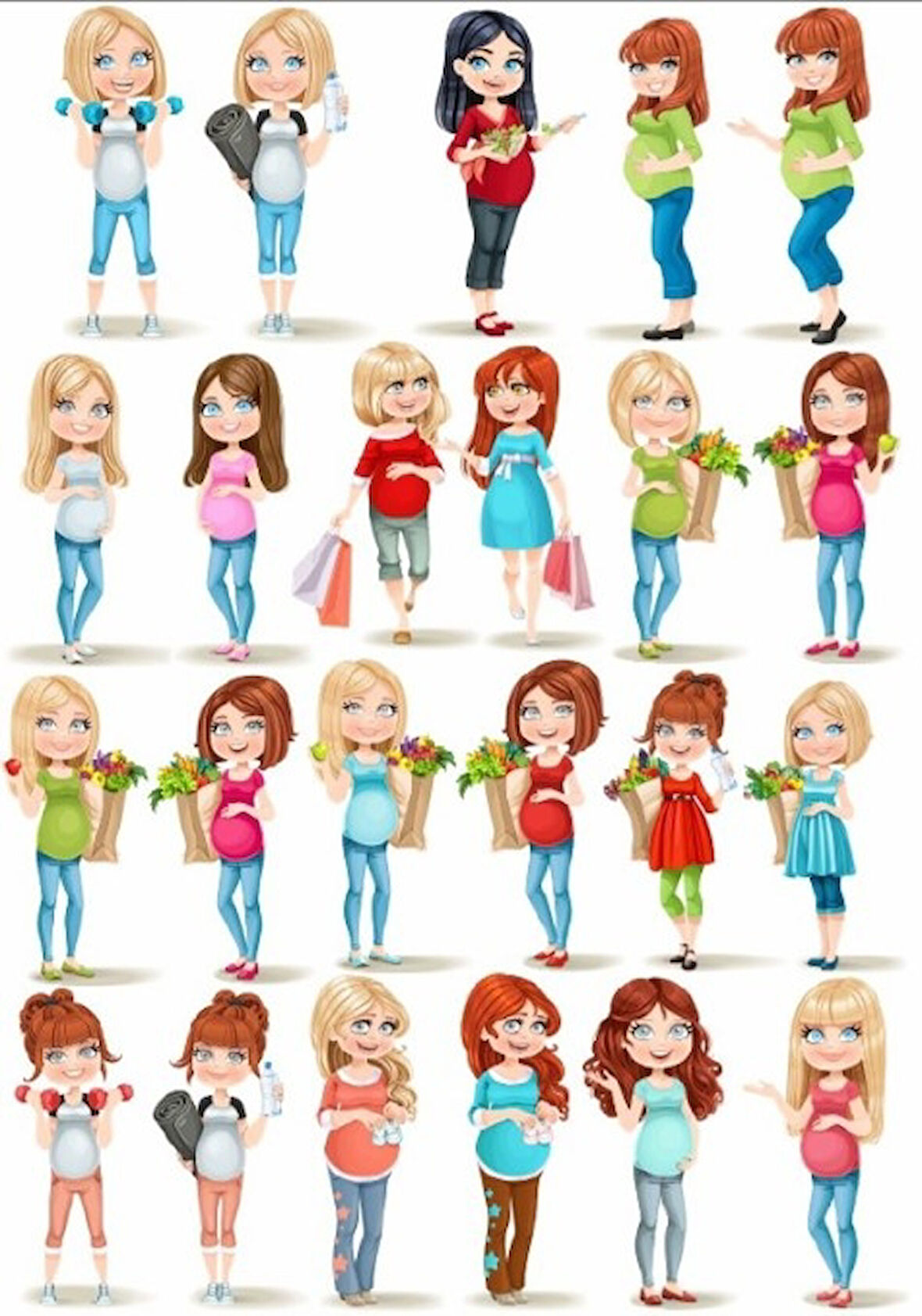 Kız Sticker Set