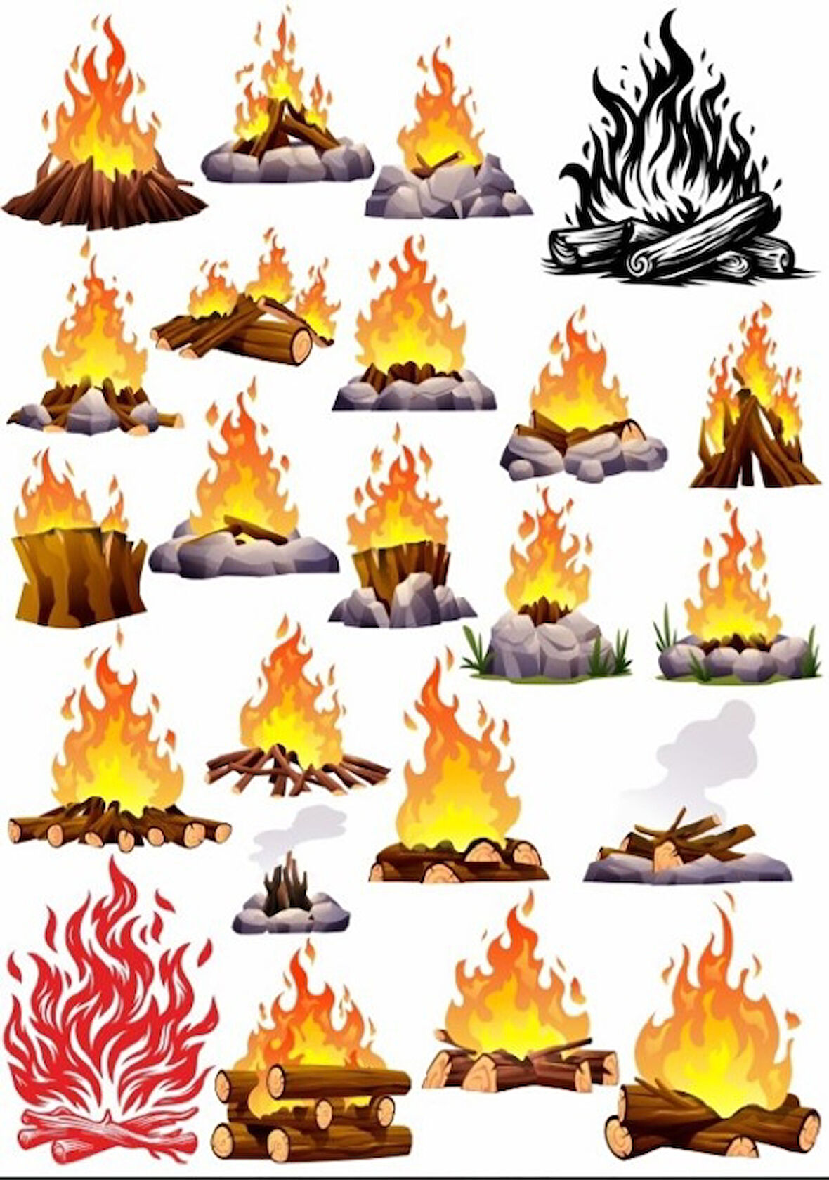 Kamp Ateşi Sticker Set