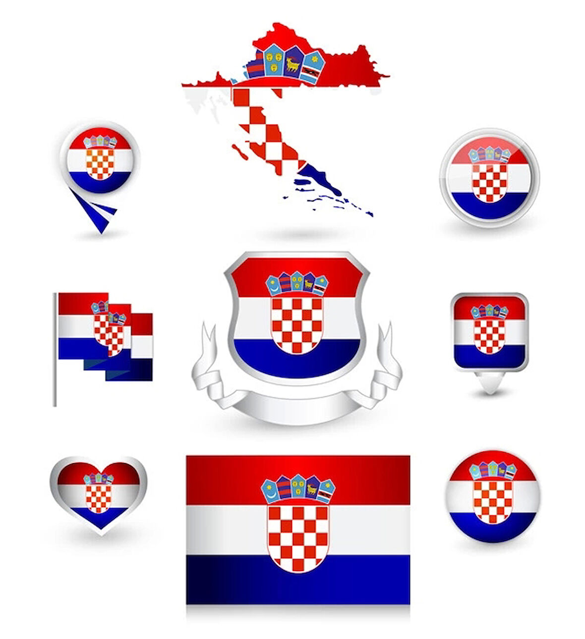 Hırvatistan Sticker Set