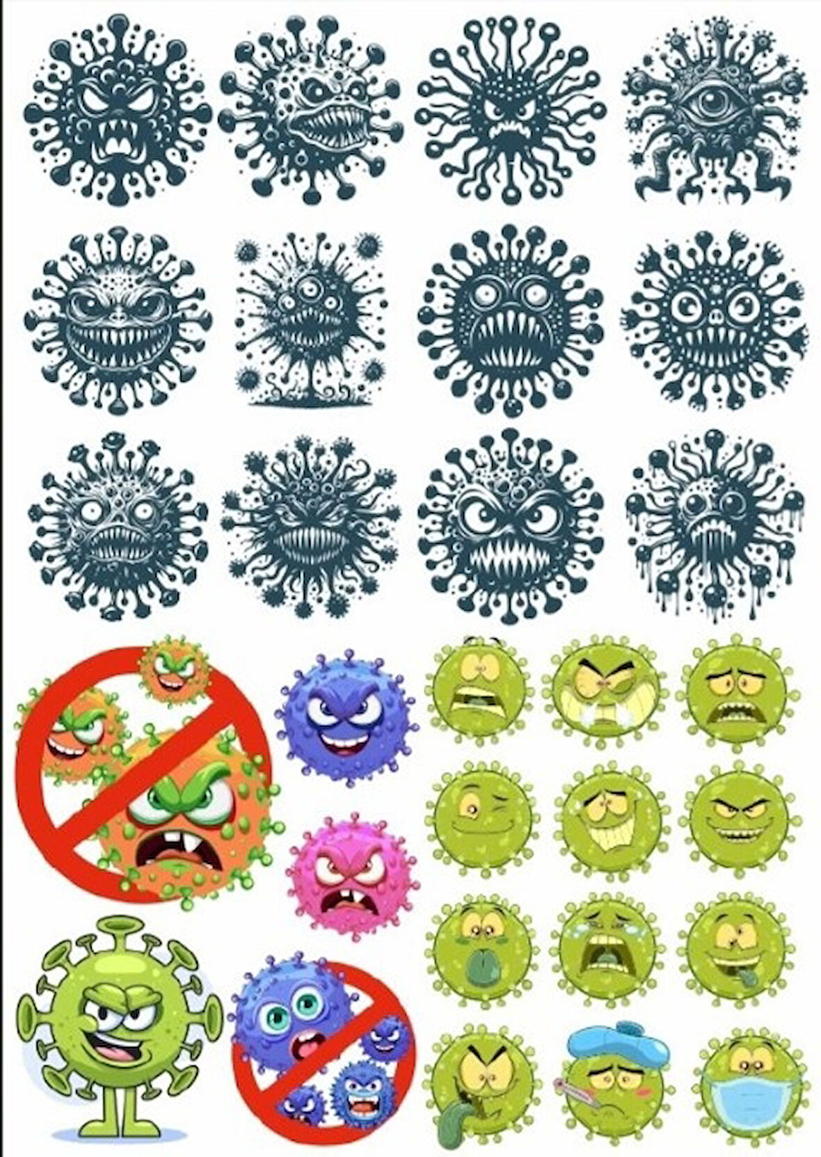 Virüs Sticker Set
