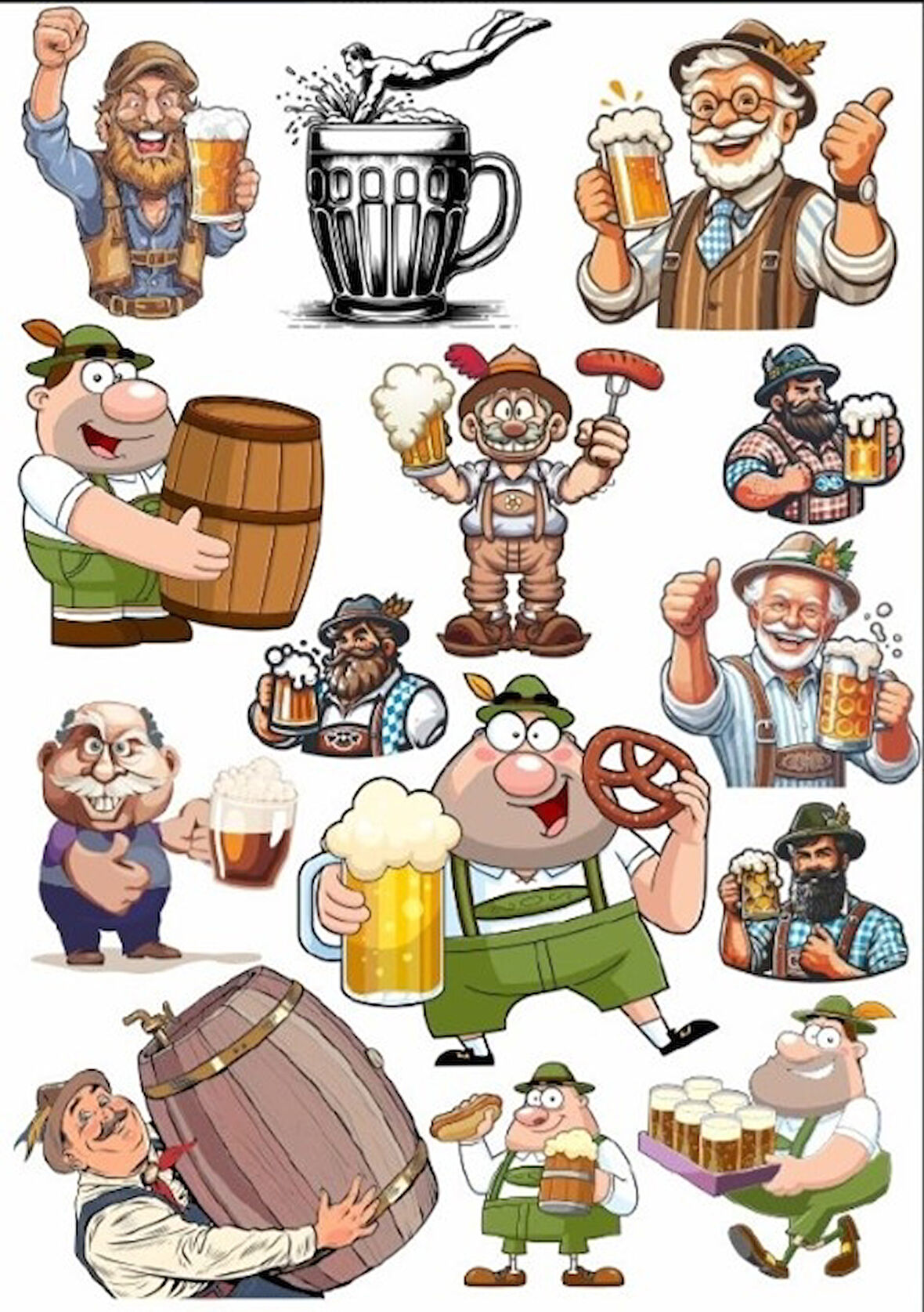 Biracı Adam Sticker Set