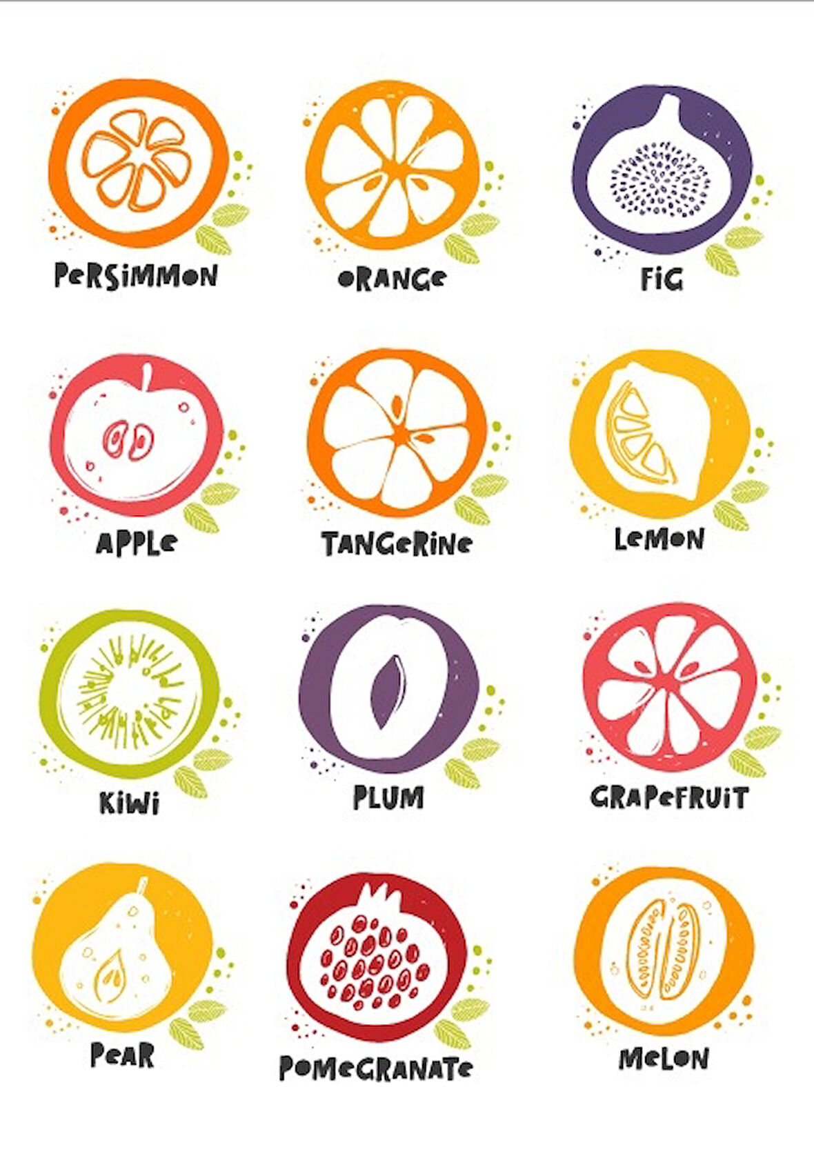 Meyveler Sticker SEt