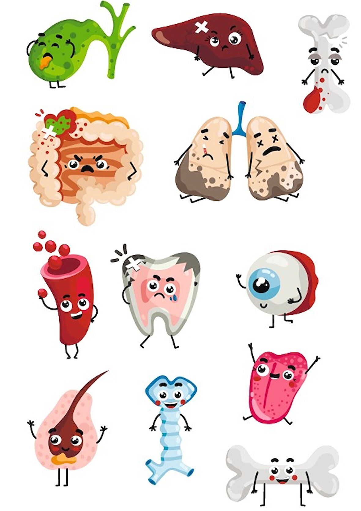 Sevimli Organlar Sticker SEt