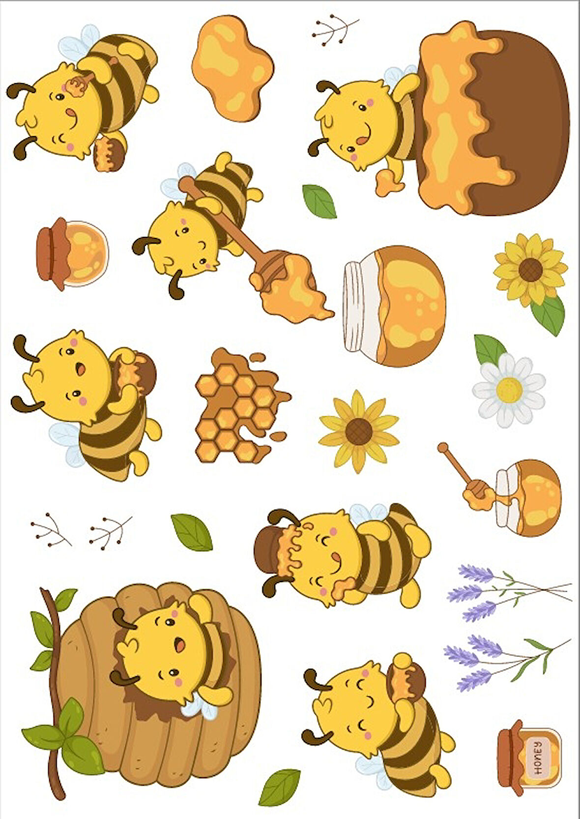 Arı Bal Sticker Set