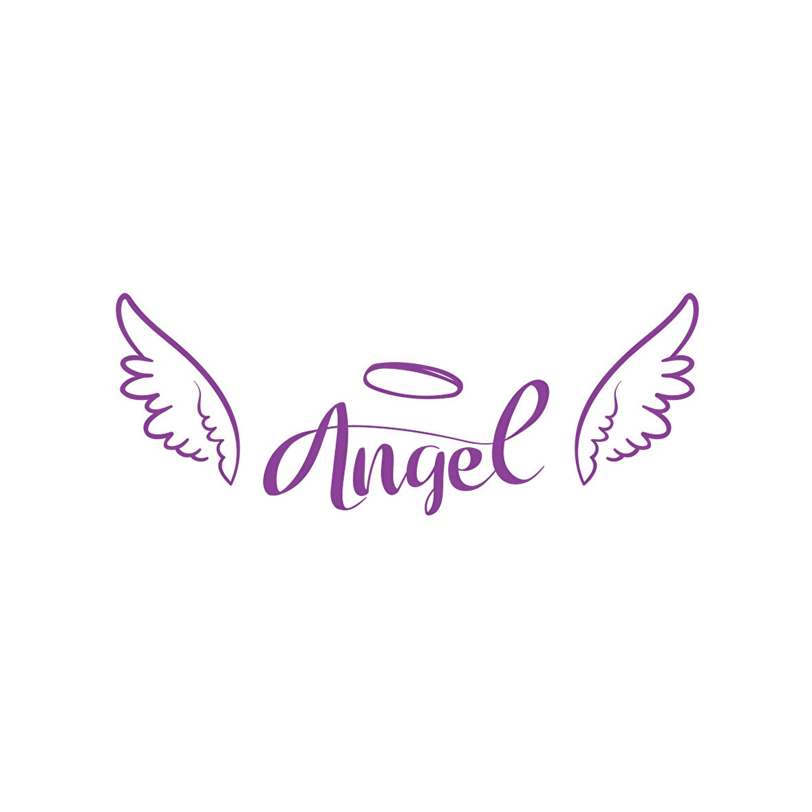 Angel Sticker 17x17 Cm Mor
