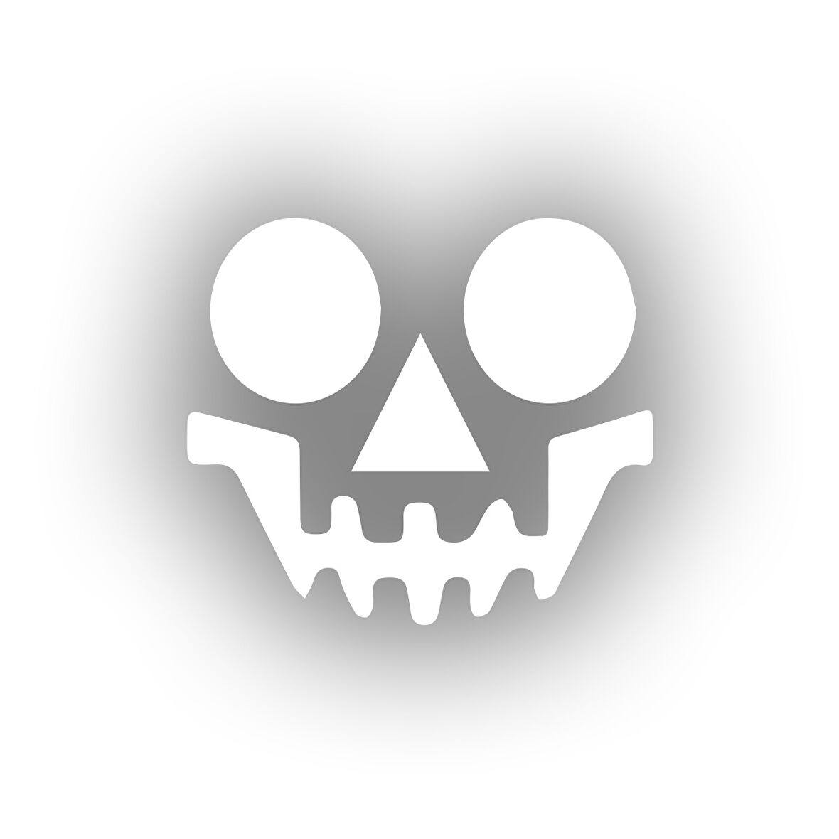 İskelet Sticker 17x17 Cm Beyaz