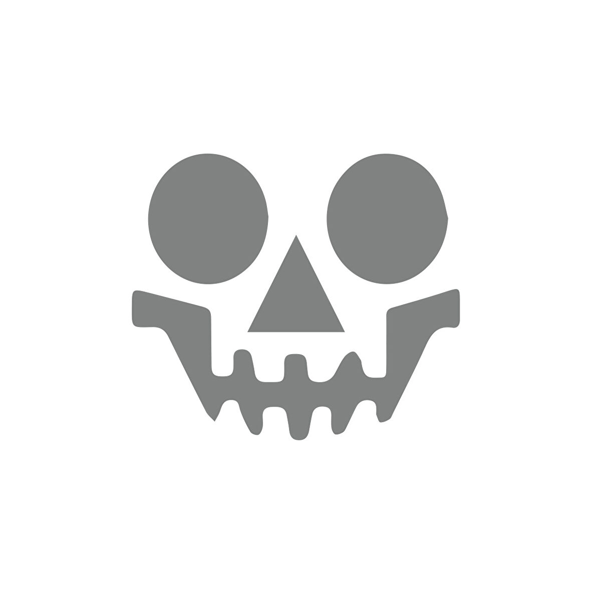 İskelet Sticker 17x17 Cm Gri