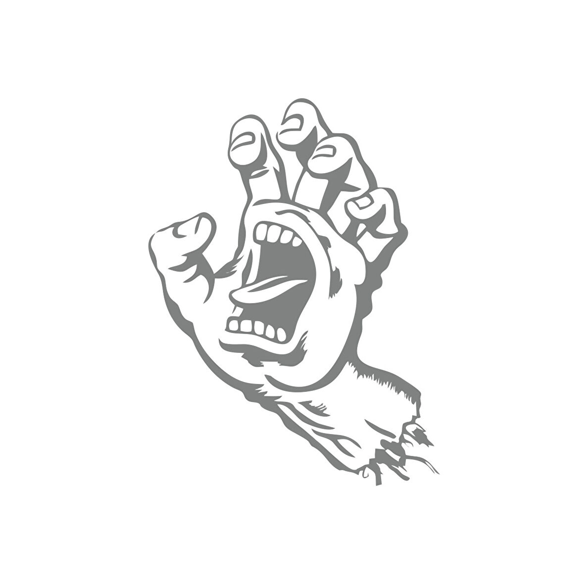 Korkunç El Sticker 17x17 Cm Gri