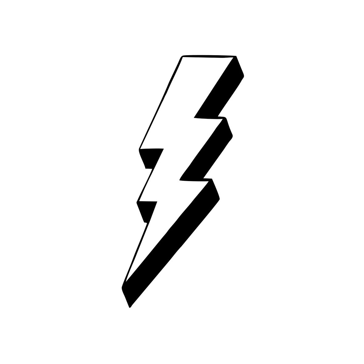 Elektirk Enerji Sticker 17x17 Cm Siyah