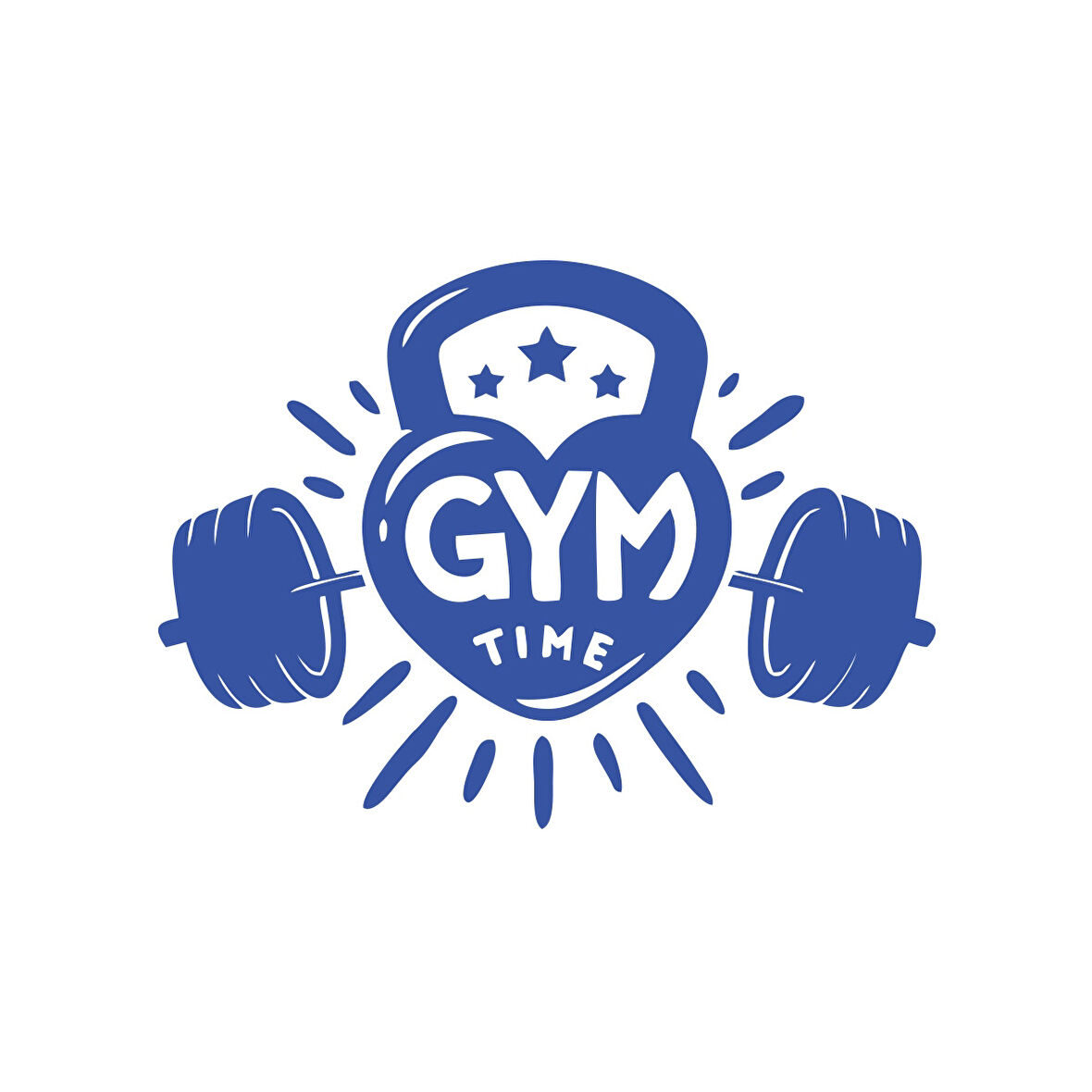 GYM Times Sticker 17x17 Cm Mavi