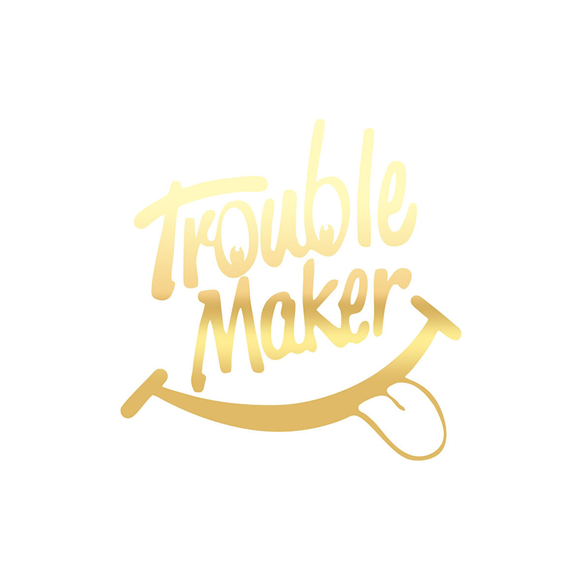 Trouble Maker Sticker 17x17 Cm Gold