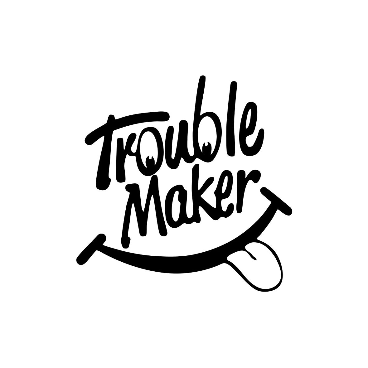 Trouble Maker Sticker 17x17 Cm Siyah