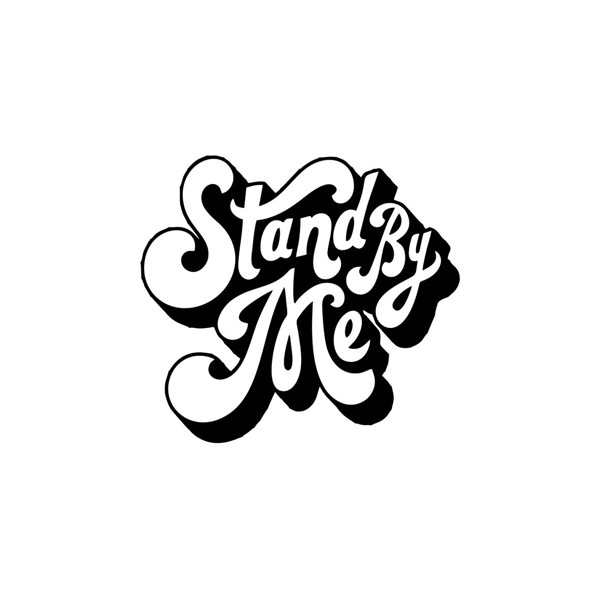 Stand By Me Sticker 17x17 Cm Siyah