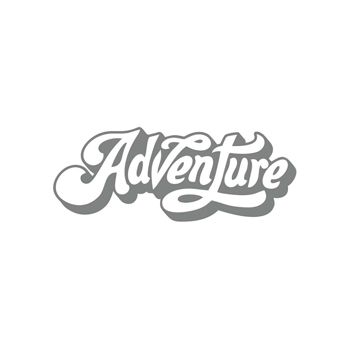 Adventure Sticker 17x17 Cm Gri