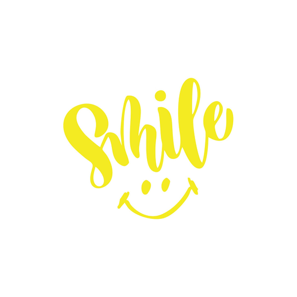 Smile Sticker  17x17 Cm Sarı