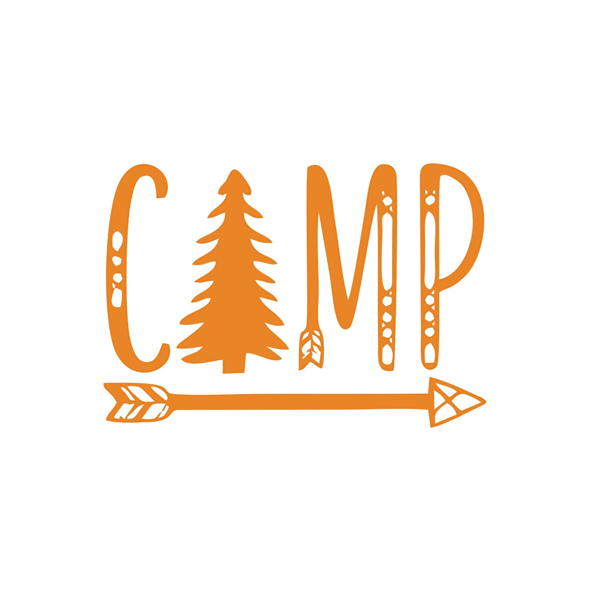 Camp Sticker 17x17 Cm Turuncu