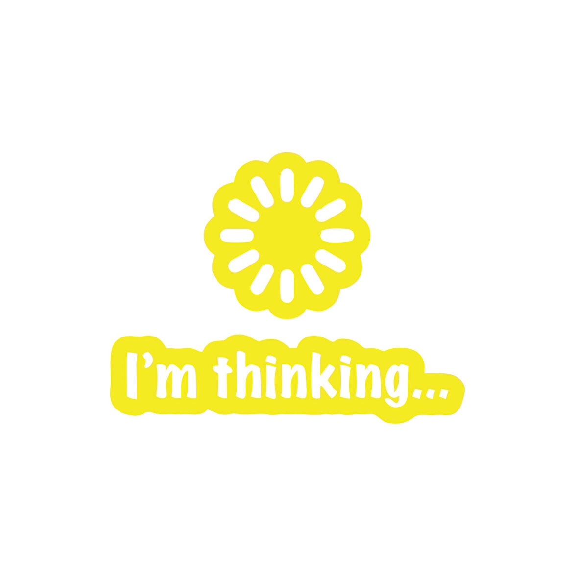 İm Thinking Sticker 17x17 Cm Sarı