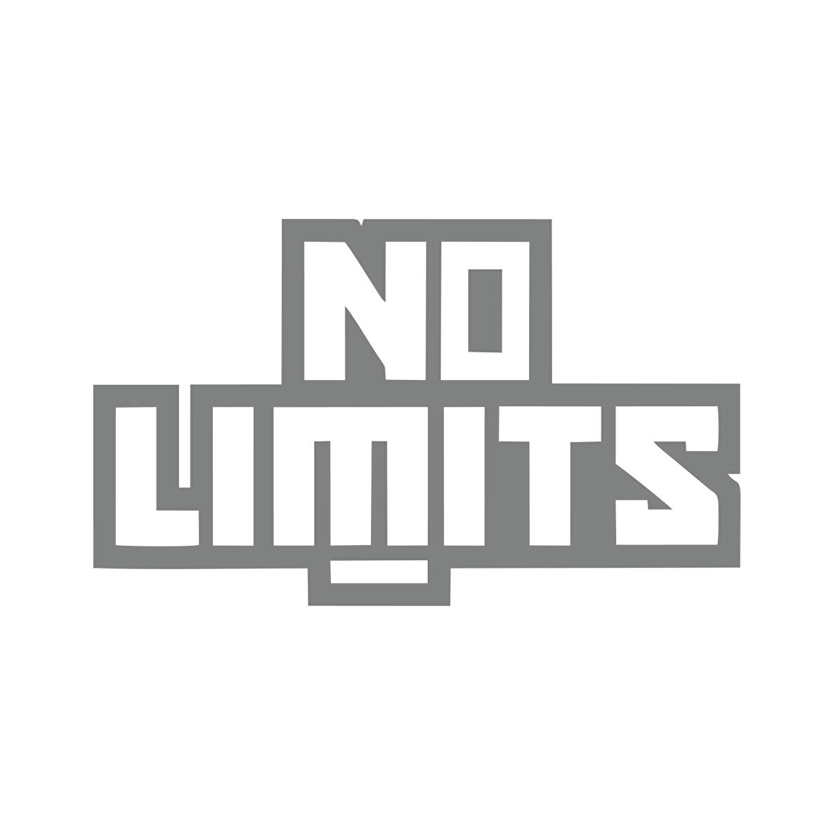 No Limit Sticker 17x17 Cm Gri